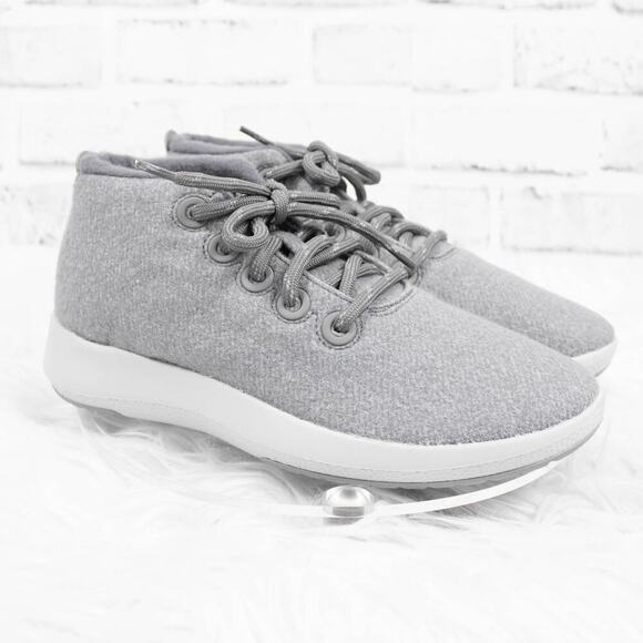 Allbirds Womens Gray Merino Wool Athletic Sneakers Size 8 Runner Up Mizzle - Picture 1 of 8